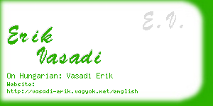 erik vasadi business card